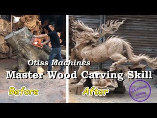 Master wood carving skill, fastest wood carving skills with chainsaw