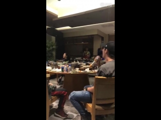 Johnny huang jingyu 180219 karaoke with friends in dandong