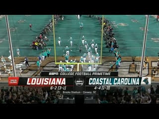 Ncaaf 2019 / week 11 / louisiana ragin' cajuns coastal carolina chanticleers / 1h / en