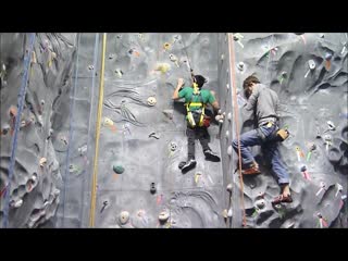 Adaptive porn sports rock climbing (wheelchair user, paraplegic)