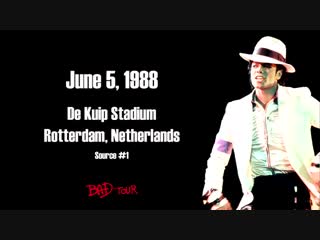 Rare michael jackson bad tour live at rotterdam holland june 5,1988 audio