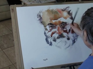 Marek yanai watercolor demonstration portrait of romi