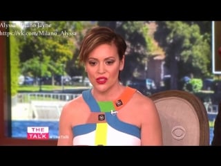 Alyssa milano checked out jlo's vegas show @thetalkcbs #thetalk