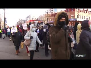 Жители хабаровска вновь вышли на митинг в поддержку экс губернатора фургала {5 12 2020}