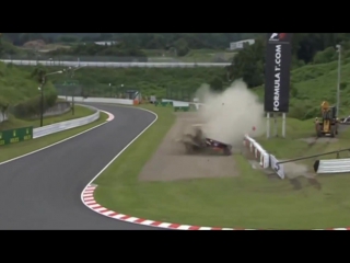 F1 2015 авария даниила квята на квалификации гп японии
