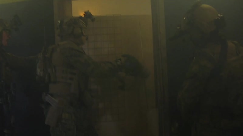 Usmc with the 31st meu maritime raid force conduct a simulated raid at camp hansen, okinawa, japan, feb 25, 2019
