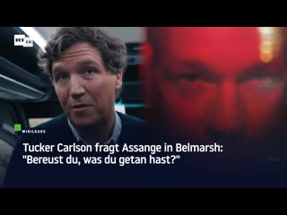 Tucker carlson fragt assange in belmarsh "bereust du, was du getan hast?"