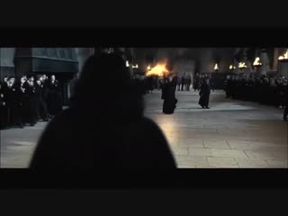 In harry potter and the deathly hallows part 2, when snape duels mcgonagall, he not only purposely deflects the spells to the tw