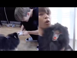 Jimin imitating yeontan is the cutest thing i’ve seen in my entire existence