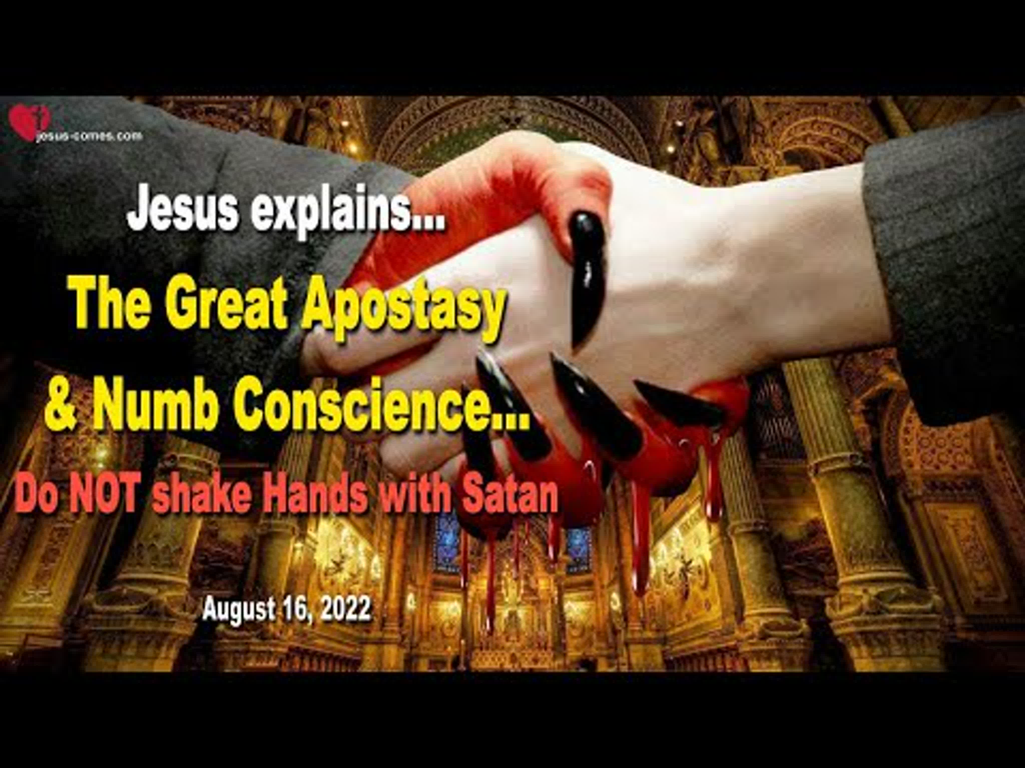 0980 do not shake hands with satan the great apostasy numb conscience ❤️  love letter from jesus christ