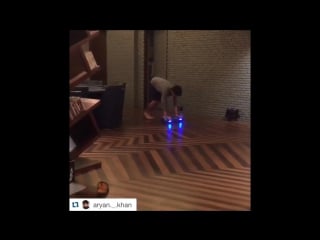 Shahrukh khans son aryan khan shows amazing stunt on io hawk