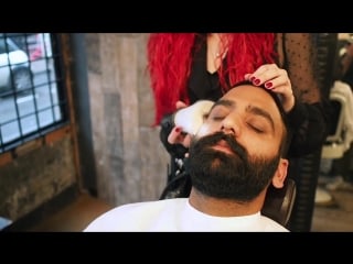 Super dense barbershop beard trim cut and grind