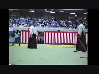 The 1988 all japan aikido demonstrations morihiro saito sensei assisted by hitohiro saito sensei & hiroki nemoto sensei