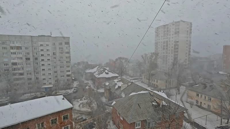 Самару 21 марта внезапно накрыла снежная буря