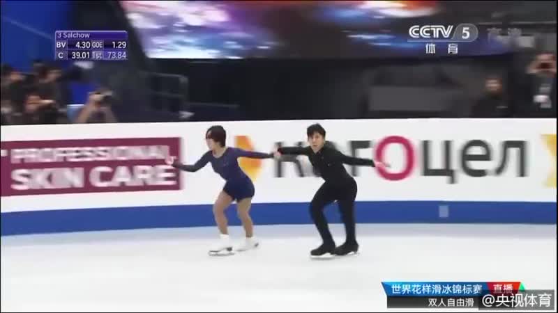 Китайские фигуристы суй вэньцзин и хань цун завоевали золото в парном катании на чемпионате мира в сайтаме (япония)