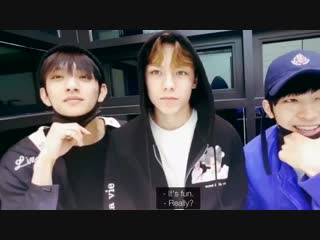 180326 on vlive, jisol being super cute and flirty bros on vlive ft wonwoo