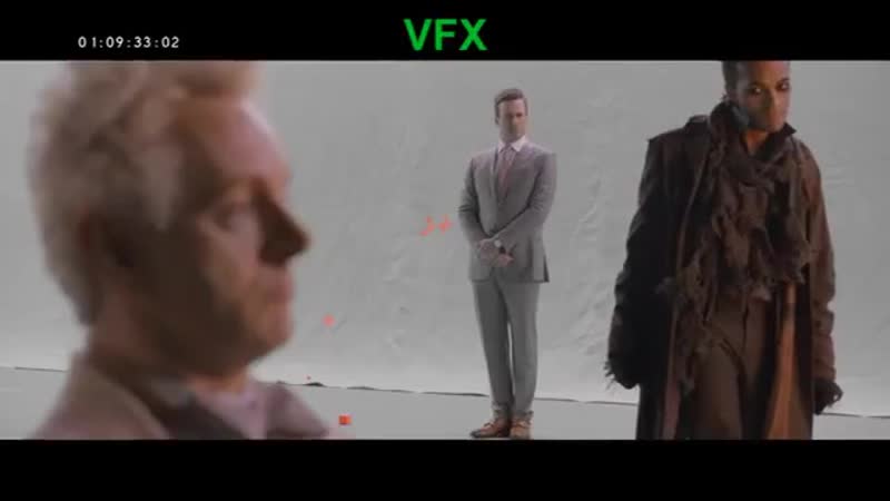 Удаленная сцена "благие знамения" азирафаэль и демон