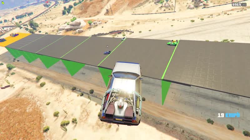 [tofleks] как далеко сможет летающий дэлориан забраться по ступенькам лестницы ? эксперимент в гта 5