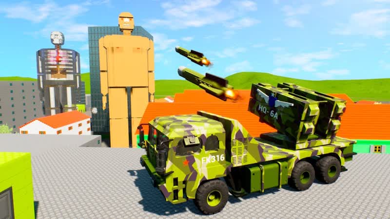 Атака титанов в brick rigs! ракетная оборона против бронированного титана в брик ригс! (brick rigs)