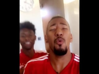 Singers jerome boateng and david alaba