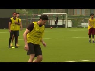 Sidharth malhotra, ranbir kapoor and dino morea at #celebrityclasico practice
