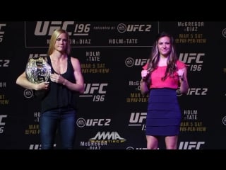 Ufc 196 holly holm vs miesha tate staredown