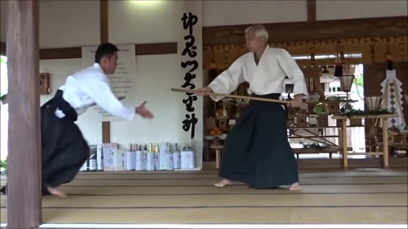 Moriteru ueshiba doshu aikido demonstration aiki jinja taisai 2019