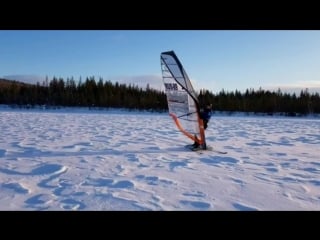 Winter windsurfing