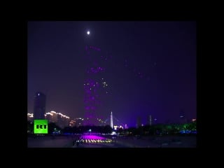 1,000 drones glittering in sky for chinese lantern festival set guinness record