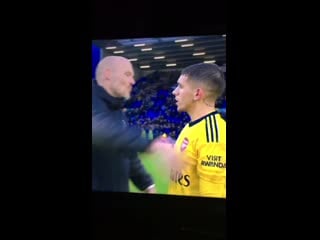 Video lucas torreira looking to have thanked freddie ljungberg for his efforts as interim