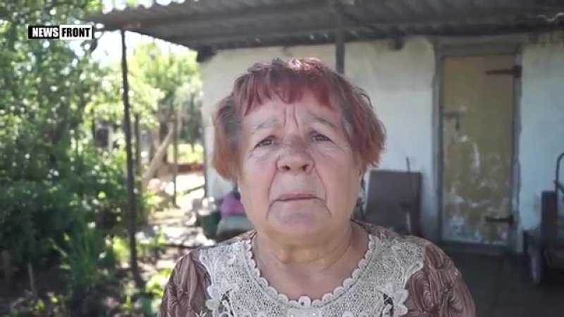 Жительница донецка "в нас стреляют, укропы" {4 06 2017}