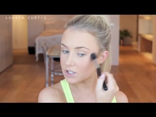 Blonde woman with makeup inspired makeup tutorial