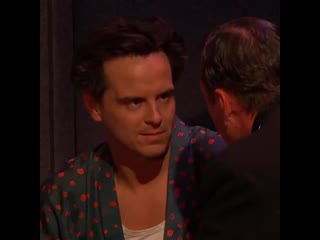 Hot priest alert! andrew scott is charming audiences all over again in ntlive’s present laughter
