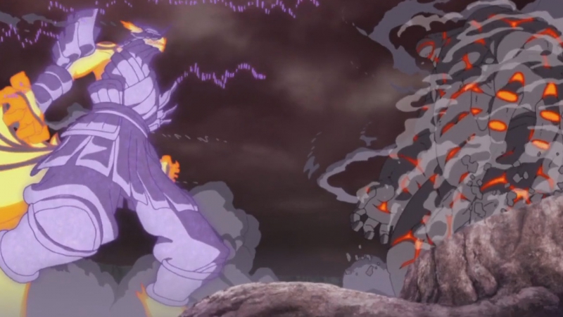 Наруто, саске, боруто и каге против киншики и момошики