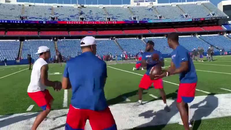 Разминка игроков биллс