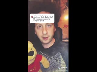 Josh sussman talking about chris colfer on his tiktok (january 24, 2021)