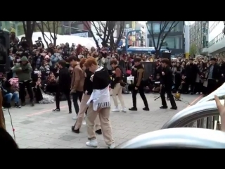 07 04 2018 fancam unb "감각" (sense/feeling) @ unb busking в хондэ