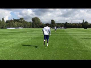 Michy batshuayi was in high spirits heading out to training earlier today!