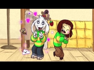 Asriel and chara | undertale комикс | слишком много милоты ★