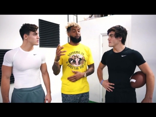 Football challenge with odell beckham jr!