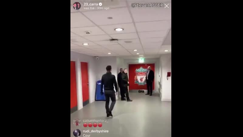 Gary neville and jamie carragher at anfield today