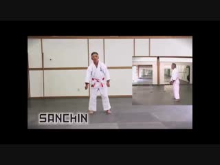 Isshinryu karate kata sanchin master tsuyoshi uechi