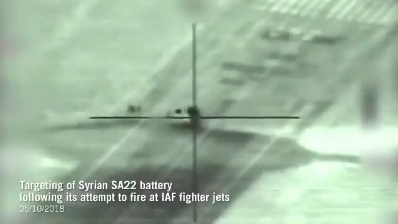Кадры израильской атаки по целям в сирии