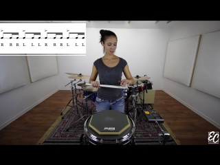 Paradiddle builder on practice pad (emmanuelle caplette)