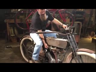 Vintage harley davidson kickstart