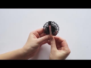 Hairclip kanzashi flower зажим цветок канзаши мастер класс