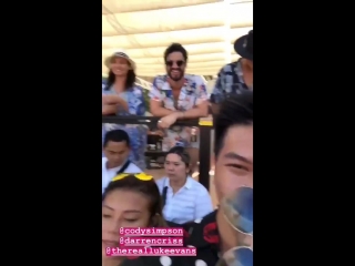 Video darren criss, cody simpson luke evans at mulia rapture summer party via mathwang kies ig story