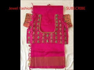 Pattu saree embroidery blouse designs