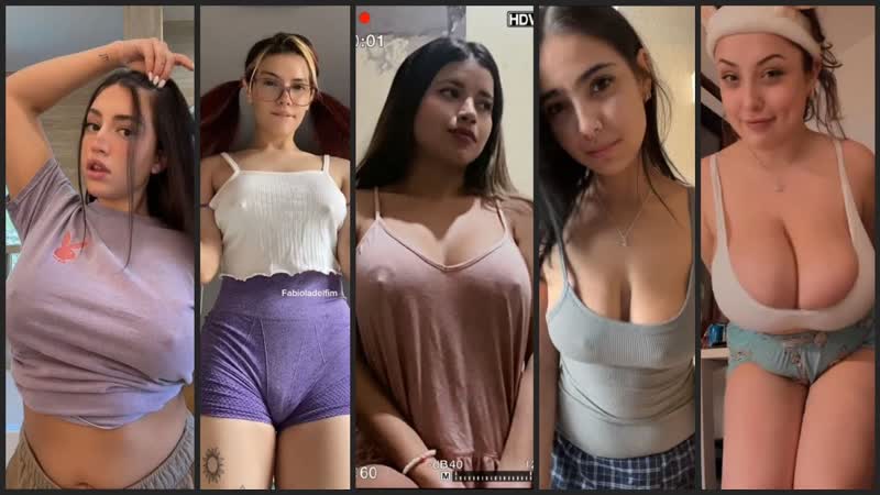 No bra tiktok challenge 🍒😱😱 compilation i 2023