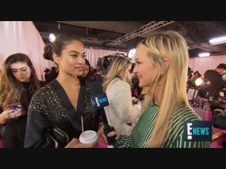 Behati, shanina shaik shares victorias secret angels post show meal e! red carpet award shows